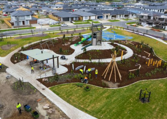 Programmed Open Space Park Under Construction