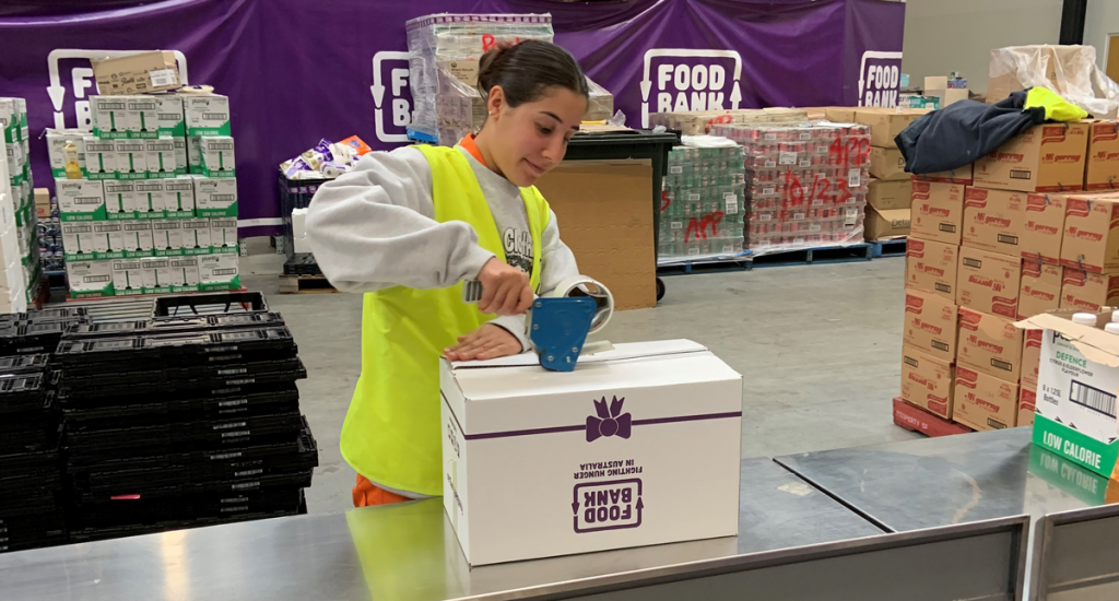 NETTS apprentices lend a hand at Foodbank WA