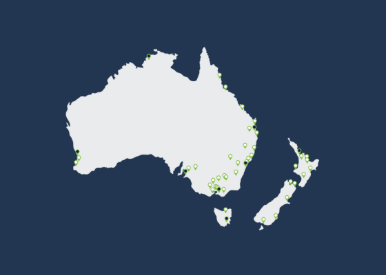 Programmed ANZ map national reach