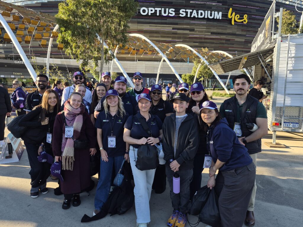 Lighting Up Optus: Supporting Purple Hands at the Dockers vs Hawks